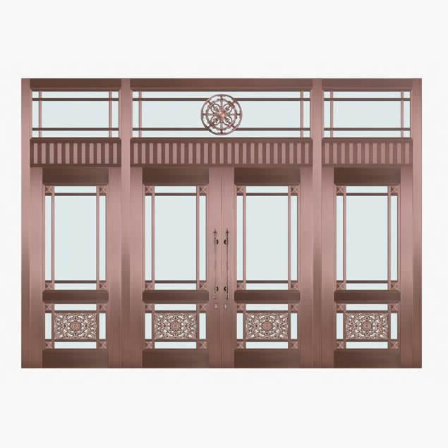 酒店玻璃純銅大門(mén)